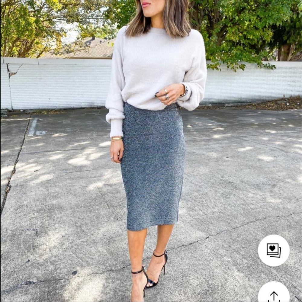 Express sequin midi skirt